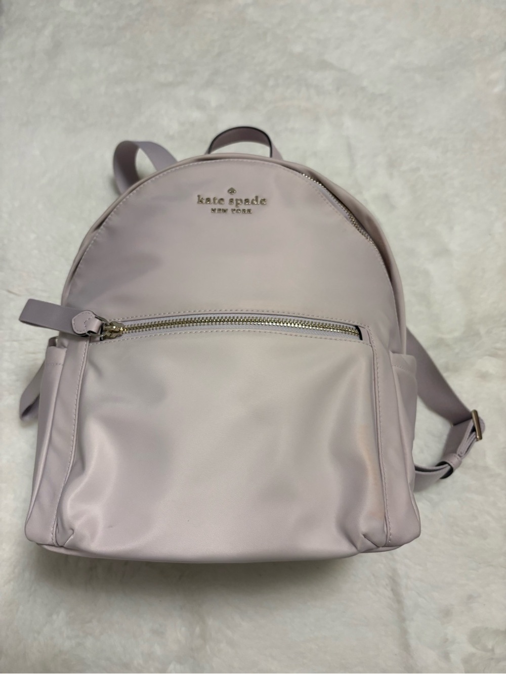 kate spade Pale Pink Nylon Mini Backpack with Gold Hardware